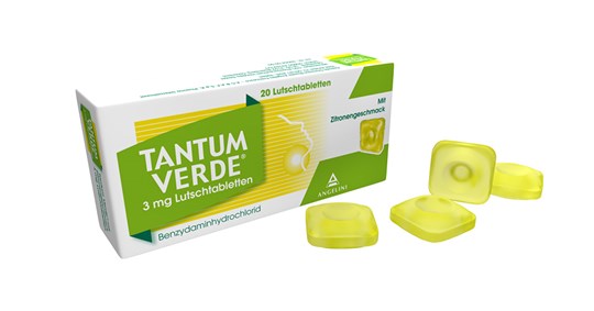 Produktuebersicht Tantum Verde® 3 mg Lutschtabletten Zitronengeschmack