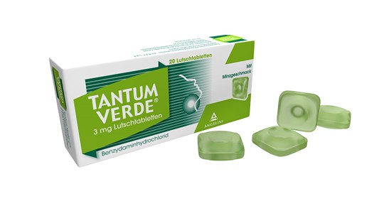 Produktuebersicht Tantum Verde®  3 mg Lutschtabletten Minzgeschmack