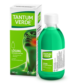 Tantum Verde Loesung Verpackung und Produkt