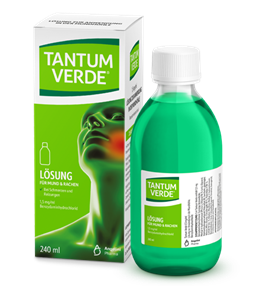 Tantum Verde Loesung Verpackung und Produkt